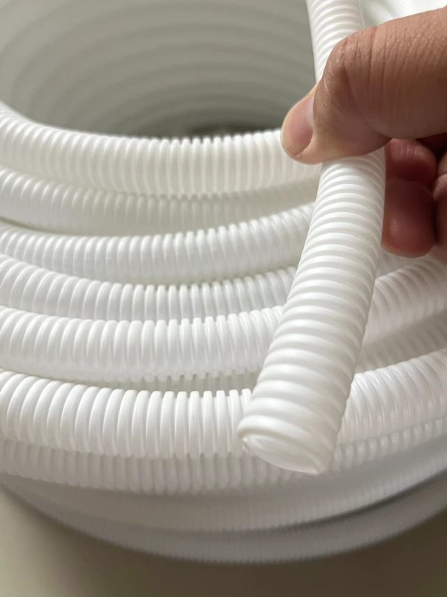 现货速发白色波纹管刨开式PP阻燃穿线蛇软管加厚型塑料电工绝缘浪