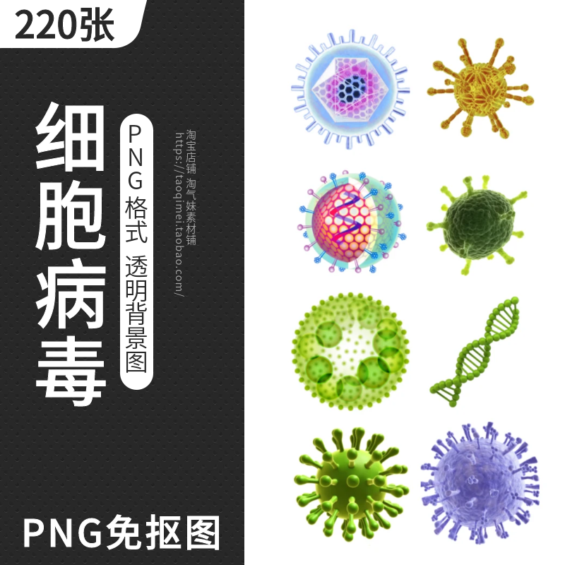 细胞病毒PNG免扣图片毛细血管冠状病菌细菌微生物医学健康类素材