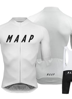 迪卡侬MAAP男子自行车夏季骑行服短袖牛奶丝面料舒适透气骑行套装