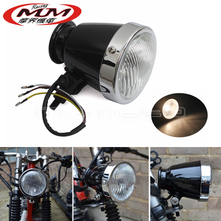 适用哈雷太子 CG125 GN125摩托车改装配件喇叭式大灯前照灯日行灯