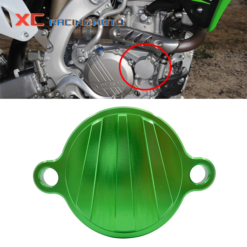 适用于川崎KX450F 越野摩托车CNC改装配件 发动机机油滤盖 滤芯盖