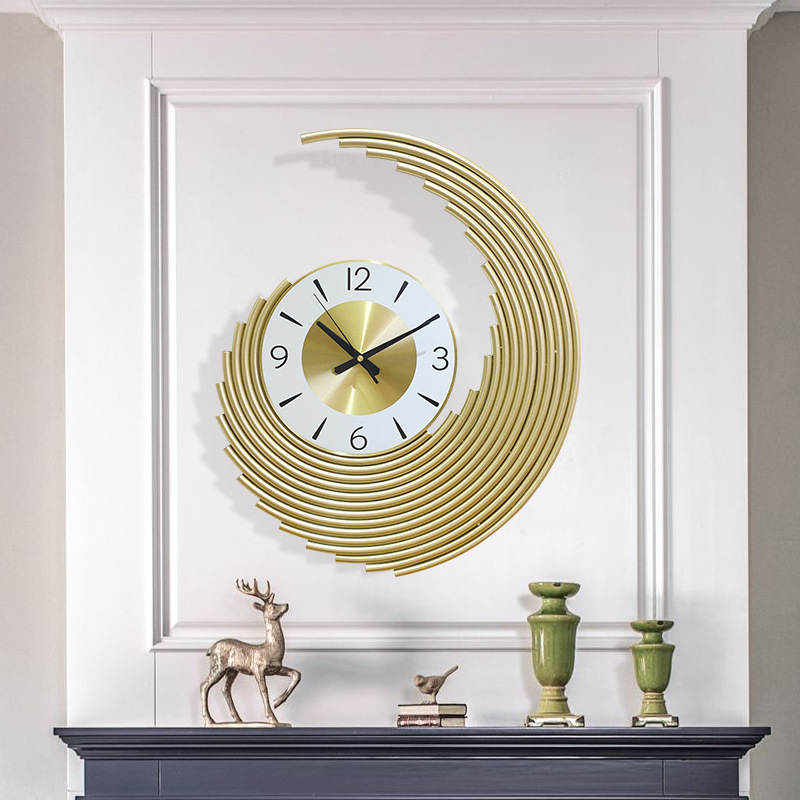 推荐轻奢挂钟客厅家用时尚钟表玄关装饰新中式时钟艺术挂表创意钟