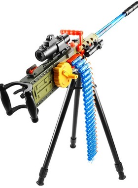 老干妈M2重机枪发射软弹电动手动连发M20软弹枪手摇男孩玩具模型