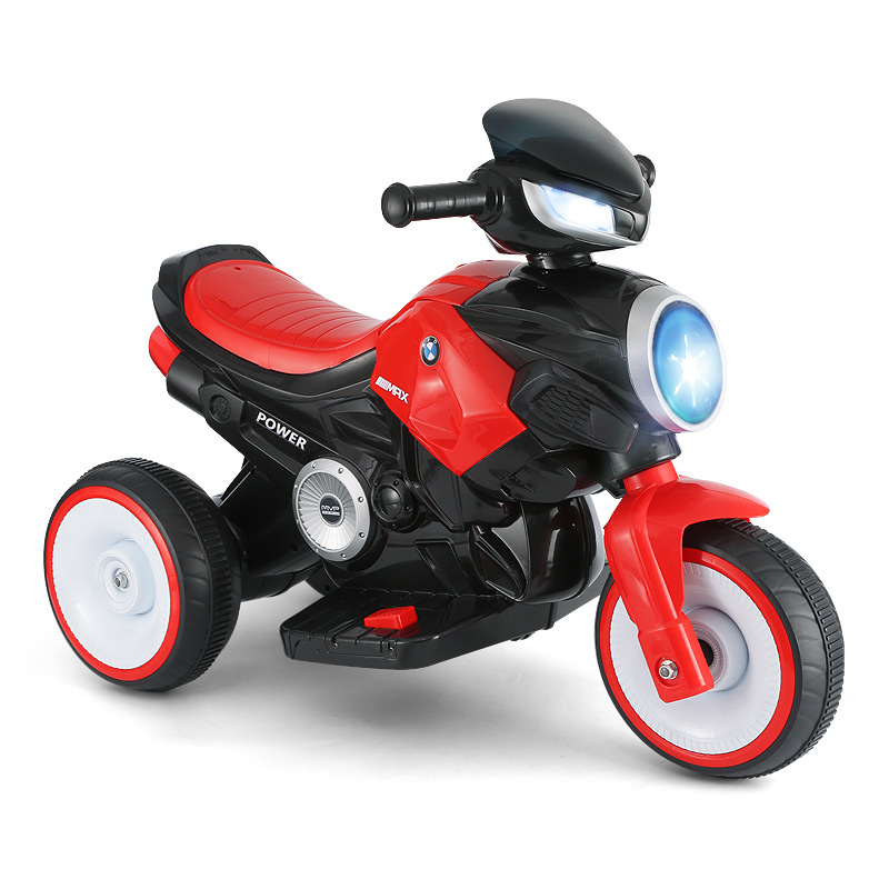 锋达FD电动摩托车儿童玩具三轮车可载人防侧翻可充电3岁