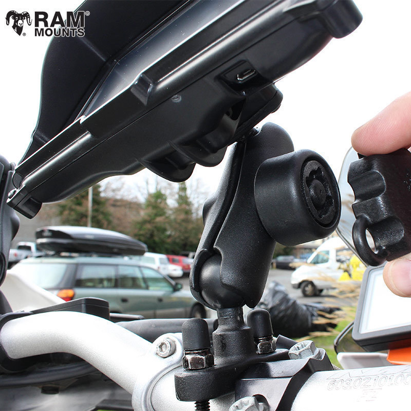 美国RAM进口摩托车手机支架防盗锁 B型连杆首轮替换通用型固定锁