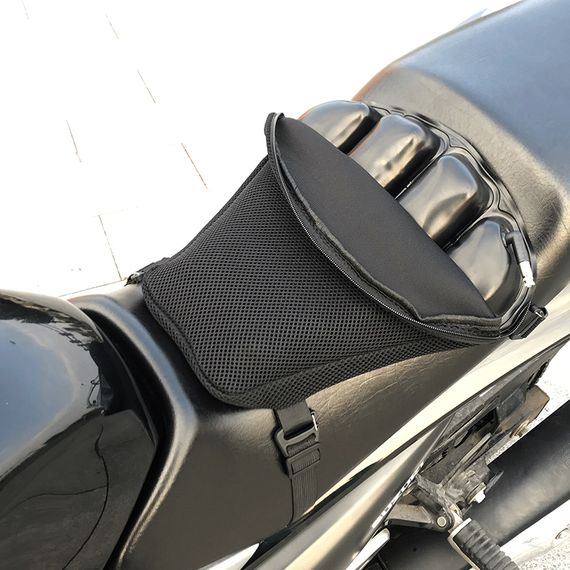 摩托车充气坐垫套3D气囊空气座垫哈雷太子车坐垫透气防滑减震通用