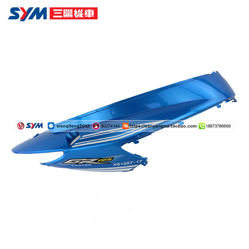 。SYM 厦杏三阳机车 XS125T-17 高手GR125 右车体盖 后面板 浅蓝