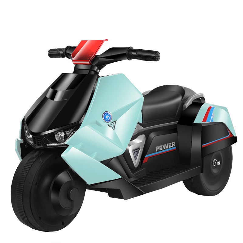 儿童电动车摩托车男女宝宝三轮车可充电可坐人双驱动带遥控玩具车
