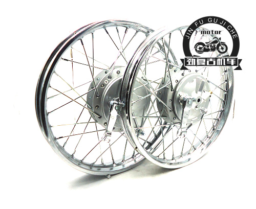 CG125摩托车轮毂 轮圈 复古改装加密钢丝 辐条轮毂前后轮圈辐条圈