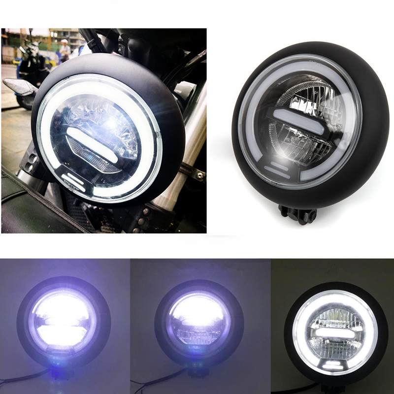博格奔达250原驰兽BD400摩托车改装LED前大灯远近灯光LED灯泡总成