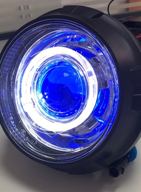 赛科龙RE3大灯 DL250摩托车大灯ZS400改装LED天使恶魔眼透镜总成