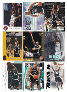 NBA球星卡 蒂姆邓肯 折射卡 fleer 2000