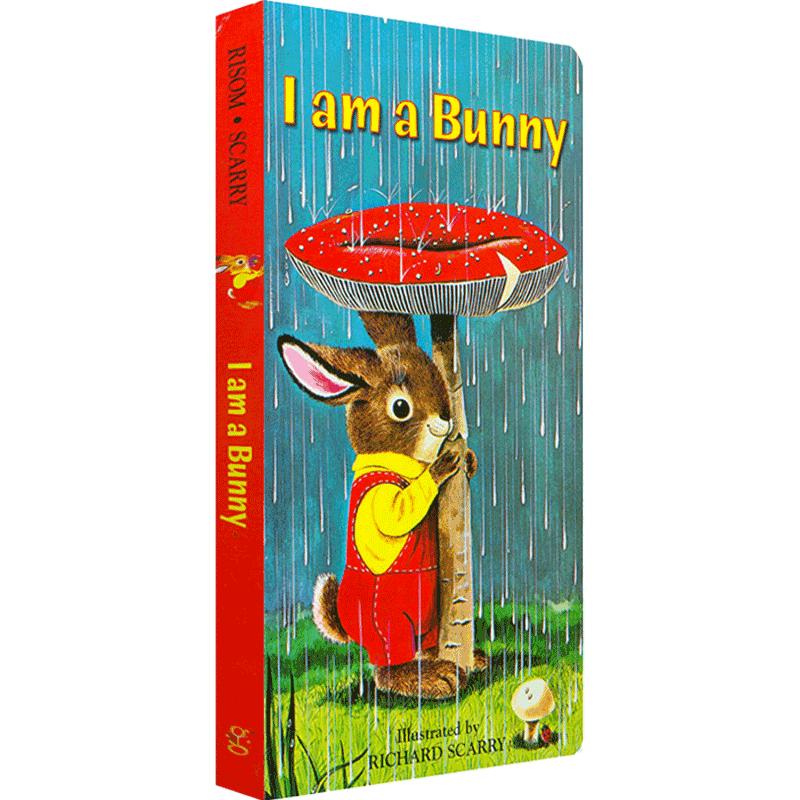 凯迪克图书 点读版 I am a bunny 我是一只兔子纸板书 儿童原版英文绘本 iamabunny 0-4岁宝宝绘本故事启蒙 毛毛虫点读绘本 不含笔
