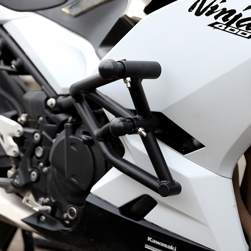 适用于川崎ninja400保险杠摩托车忍者400护杠弹簧头竞技杠防摔杠