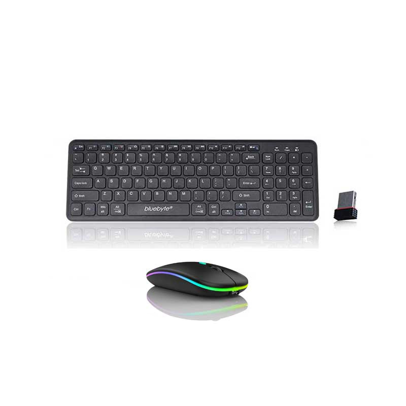 蓝牙无线键鼠套装双模多设备键盘发光无线鼠标适用于苹果电脑手机