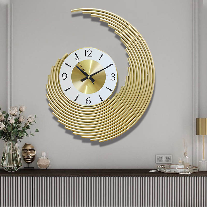 推荐轻奢挂钟客厅家用时尚钟表玄关装饰新中式时钟艺术挂表创意钟