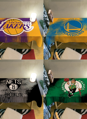 NBA篮球队标队徽Logo学生宿舍书桌可水洗防尘装饰桌布餐桌布