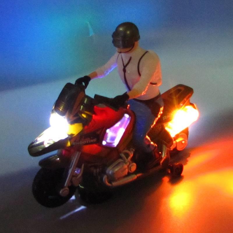新款电动特技警察摩托车音乐灯光玩具车益智1-3周岁2-4半男孩礼物