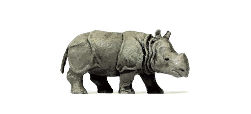 【原廠正品】HO 動物系列 Preiser 29503 年輕的印度犀牛