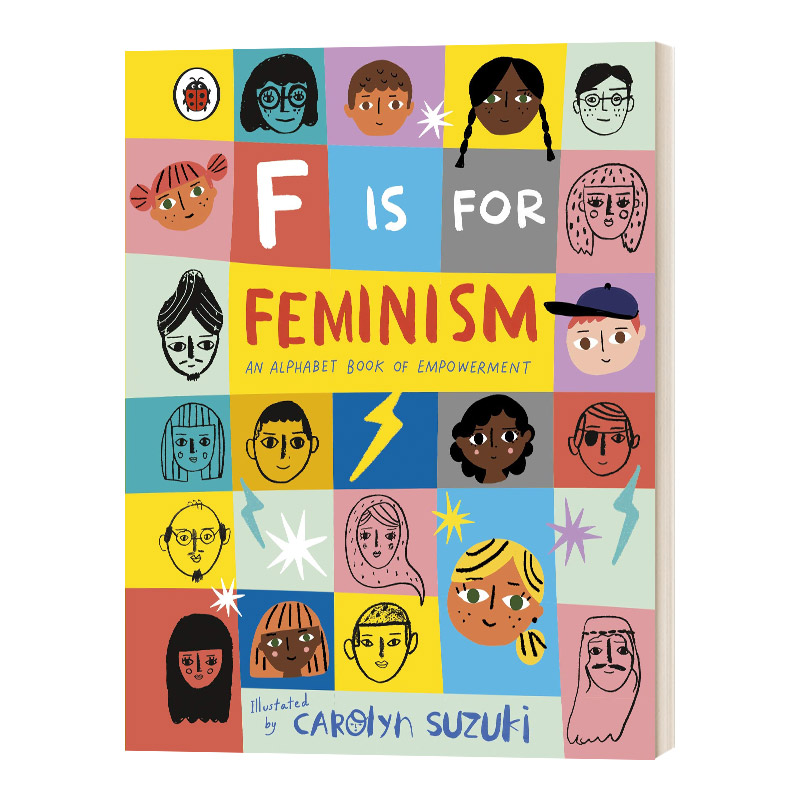 F is for Feminism 字母书 F代表女权主义 英文原版 儿童英语单词启蒙读物 Carolyn Suzuki 进口英语原版书籍 Ladybird