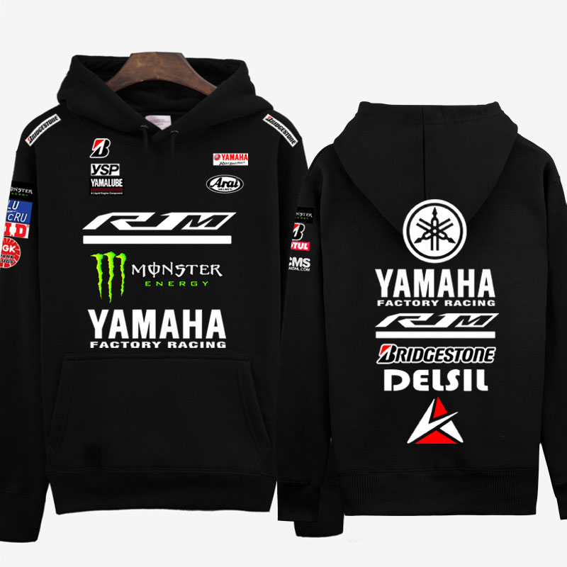 加绒套头卫衣MotoGP厂队YAMAHA雅马哈R1M摩托罗西机车骑行训练服