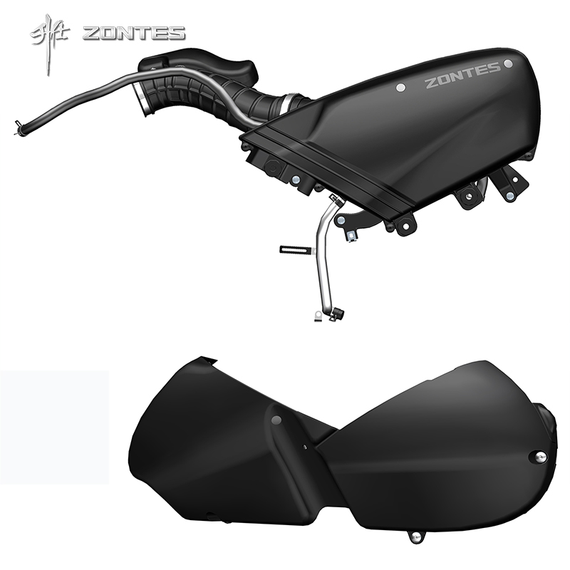 ZT350T-E/D/M踏板摩托车空滤器总成装饰罩碳罐电磁阀配件前盖