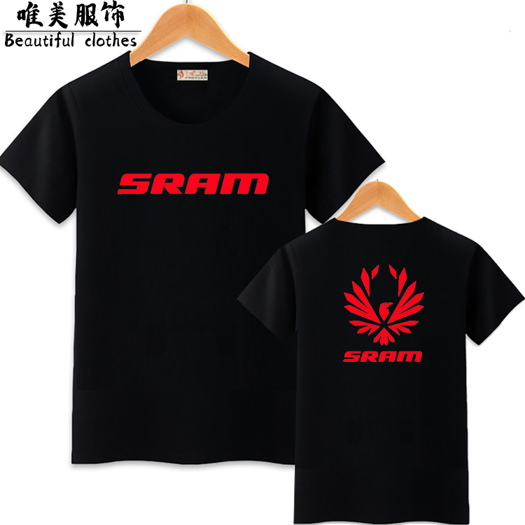 SRAM自行车变速环法自行车赛半截袖天空车队男女短袖骑行休闲T恤