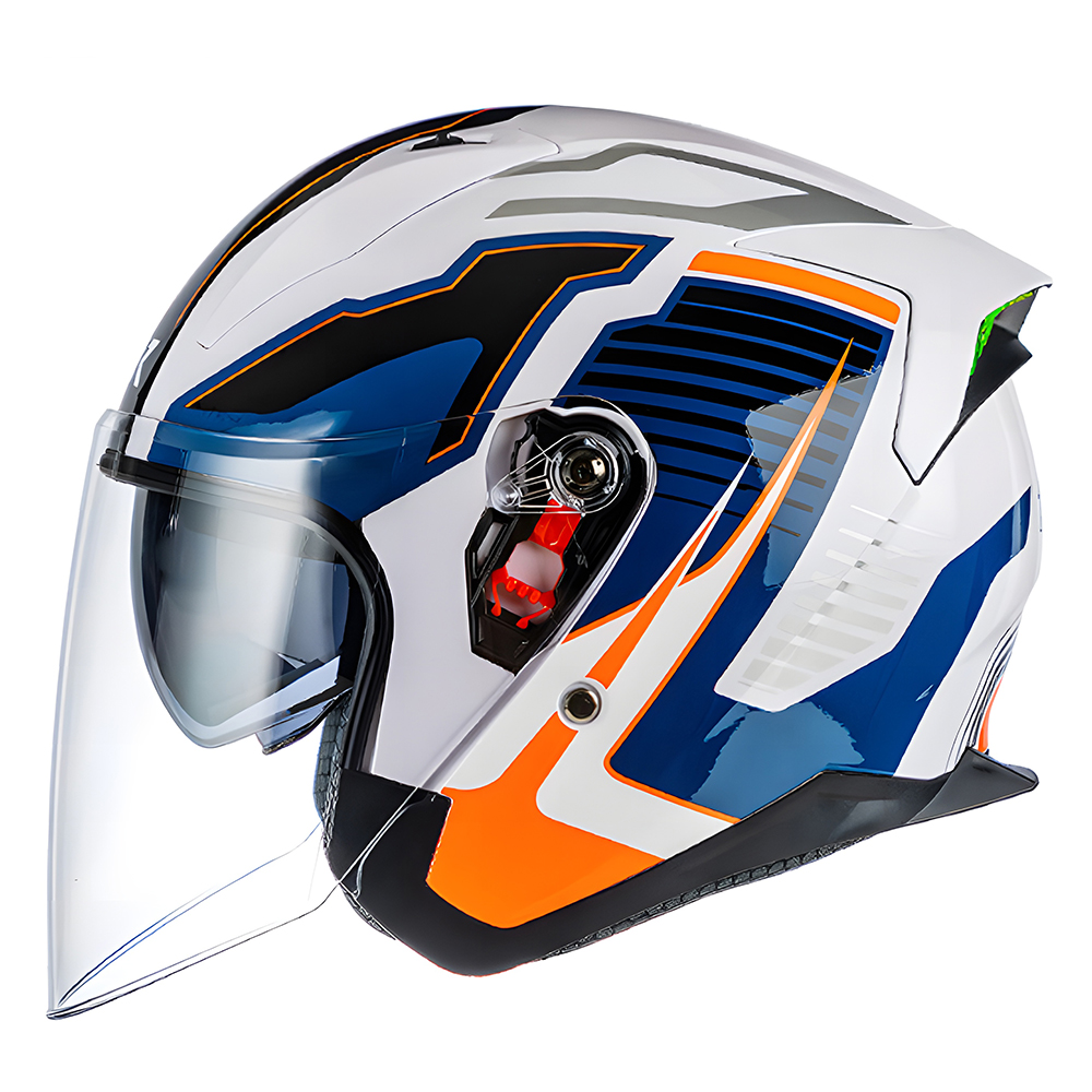 IBK摩托车头盔男女士四季半盔可装蓝牙机车电动车骑士骑行3C全盔