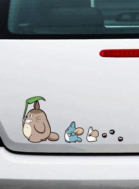 卡通个性龙猫反光汽车车贴创意车门搞笑遮划痕后窗动漫网红车贴纸