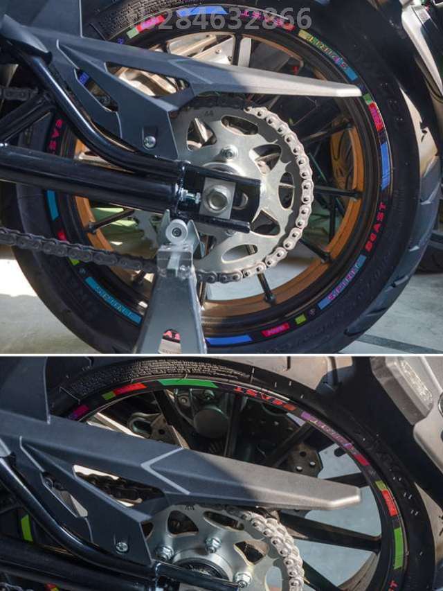 250SR车轮贴改装适用铃木摩托车17寸轮毂贴电动车电摩12寸轮胎贴