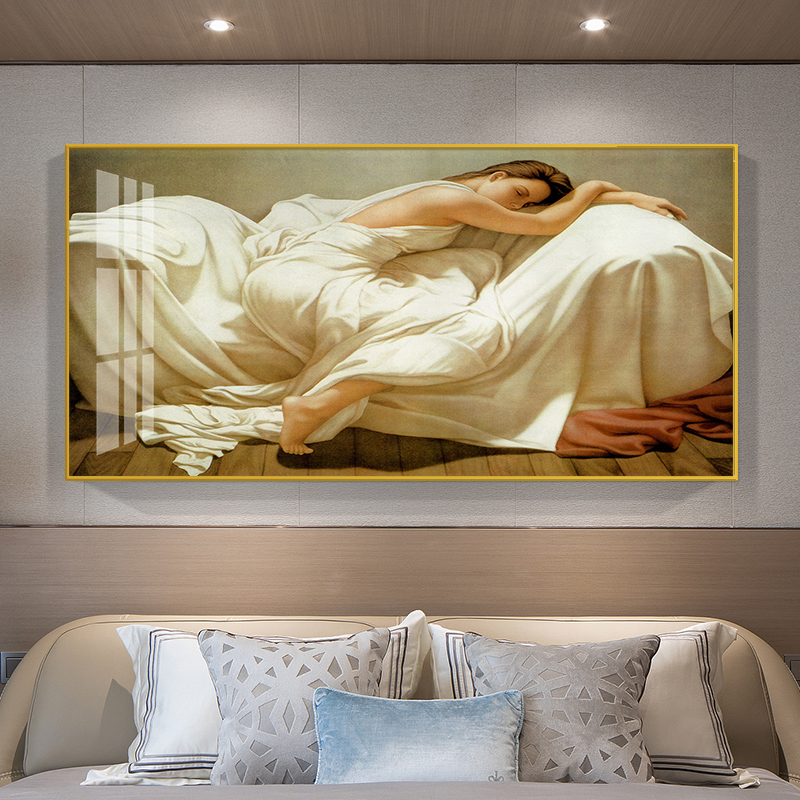 睡美人欧式浪漫人物卧室床头装饰画客厅房间酒店宾馆艺术墙面壁画