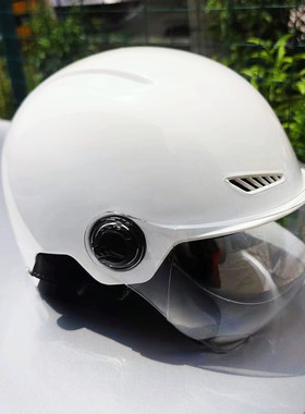 3c认证电动车摩托车头盔男女士安全帽电瓶车夏季双镜半盔防晒四季