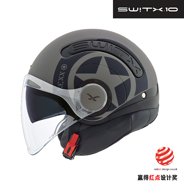 葡萄牙X NEXX SX.10Hero四季 3/4Jet盔摩托机车头盔半盔 红点设计
