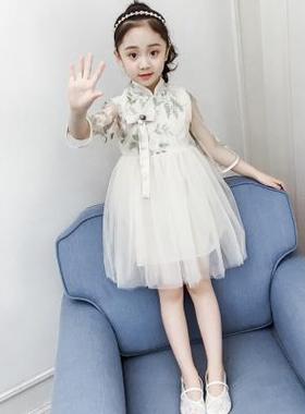 小孩子的漂亮裙子公主裙蓬蓬夏天生日女童白色纱裙连衣裙洋气裙子