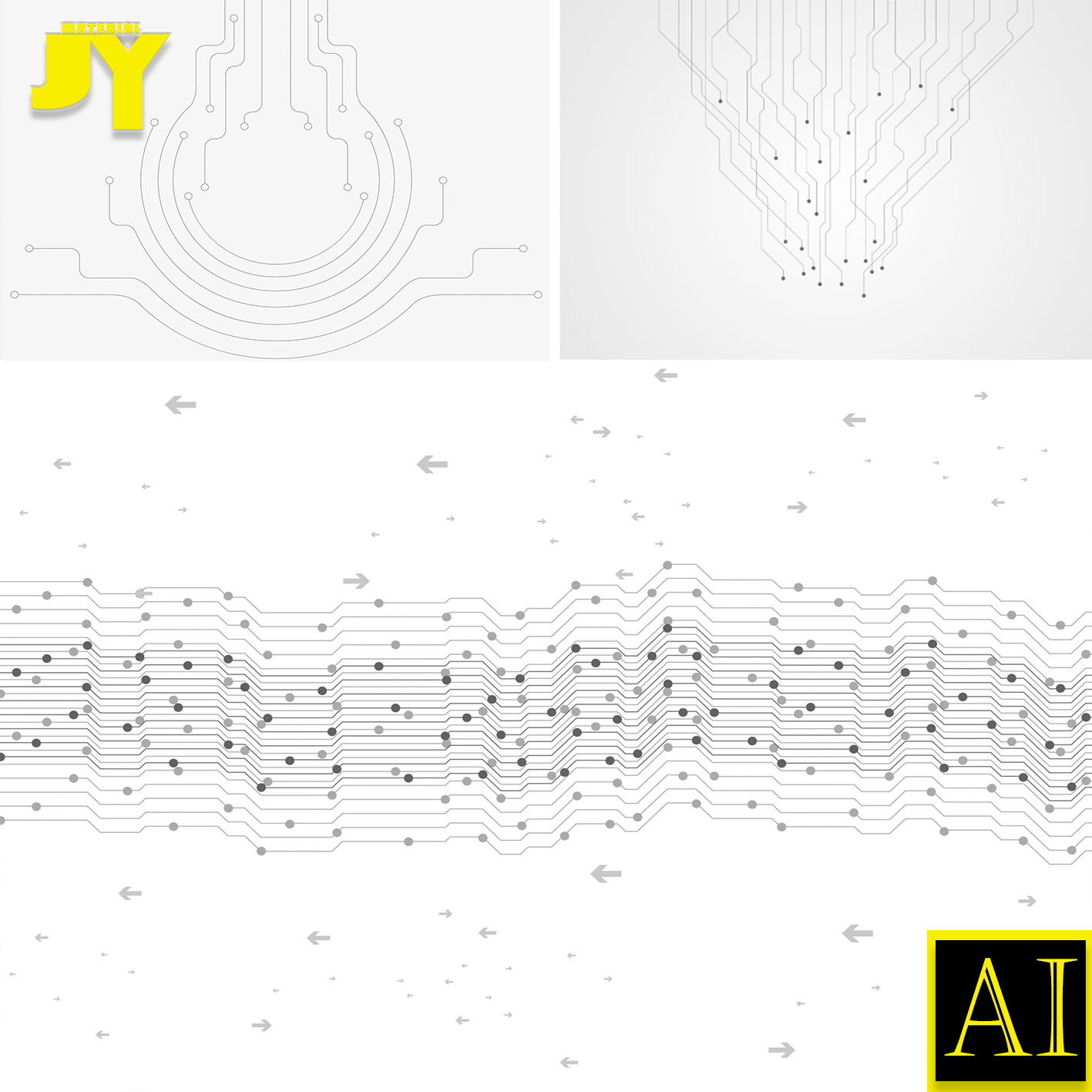 矢量AI未来科技机械线条边框图形图案背景网络电子芯片线路图素材