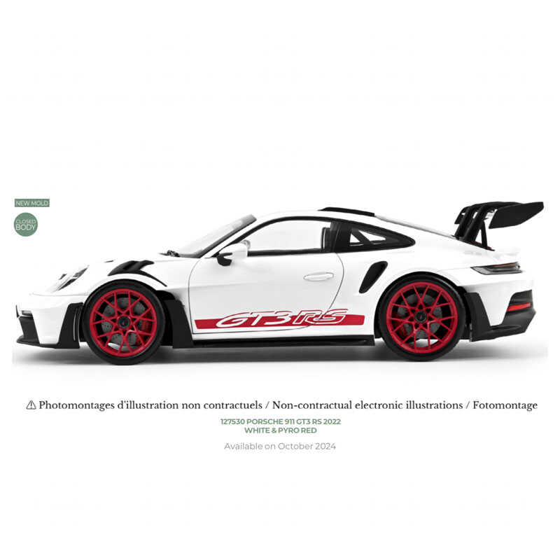 NOREV 1/12 保时捷 Porsche 911 GT3 RS 2022 白色 合金模型