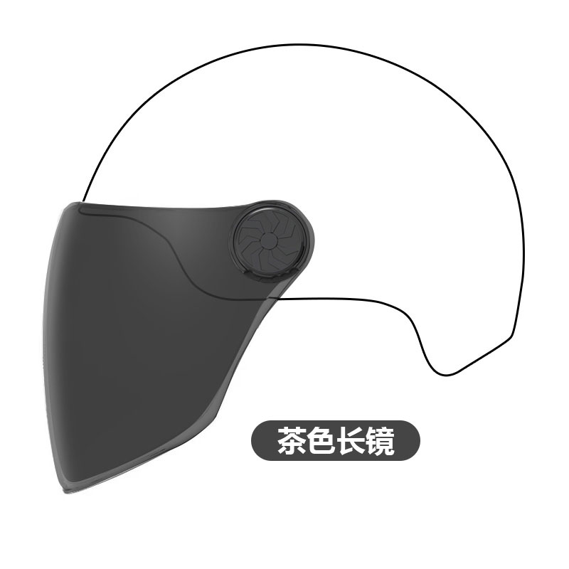 摩托车头盔玻璃镜片 半盔通用