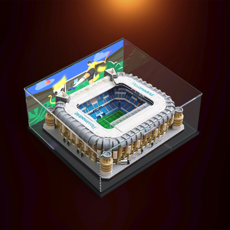 亚克力展示盒乐高10299 皇家马德里球场伯纳乌模型收纳拼装防尘盒