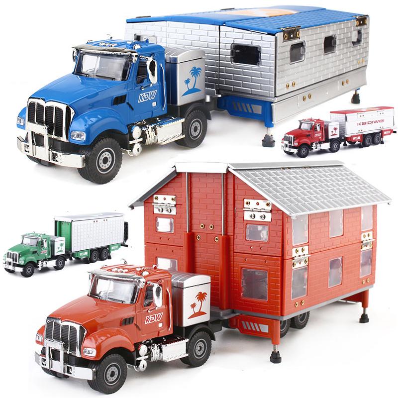 凯迪威合金单层双层变形房车豪华旅行车货车金属小汽车模型玩具车