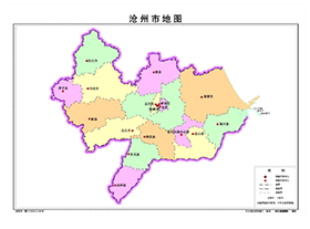 沧州市地图行政区划水系河流湖泊交通地形铁路卫星流域打印定制