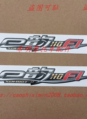 新大洲本田摩托车配件110T-2电喷E韵使用左右侧护板贴花标志实图