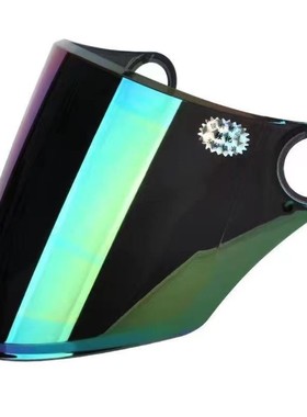 电动摩托车防晒头盔镜片双夏季挡风镜面罩玻璃冬半盔防雾通用透明