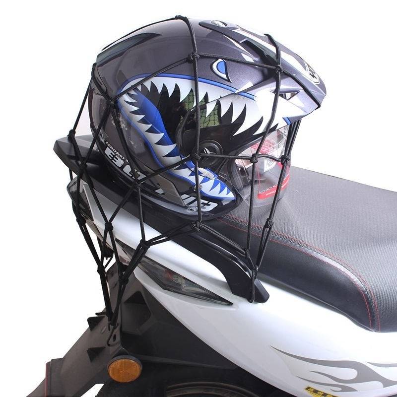 极速摩托车头盔固定绑带加粗弹力绳捆绑网机车松紧网兜安全帽防盗