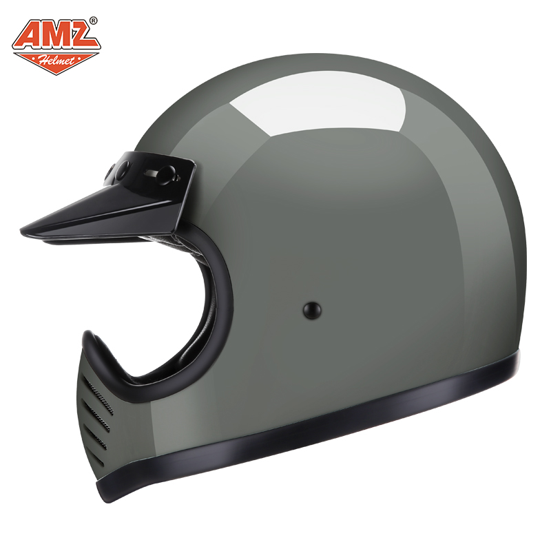 AMZ美国复古机车摩托车头盔男夏季个性酷玻璃钢哈雷骑士四季全盔