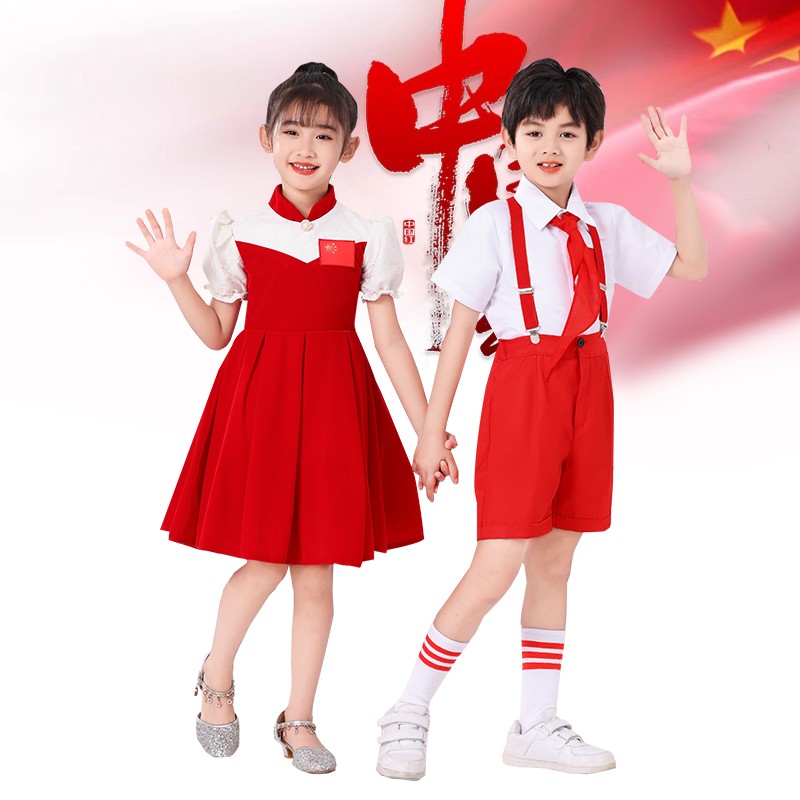 儿童合唱服中小学生大合唱团歌唱祖国朗诵演出服红歌爱国表演礼服
