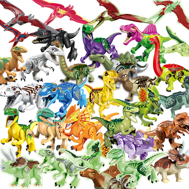 侏罗纪拼装模型益智乐高恐龙世界公园重爪龙霸王龙迅猛龙积木玩具