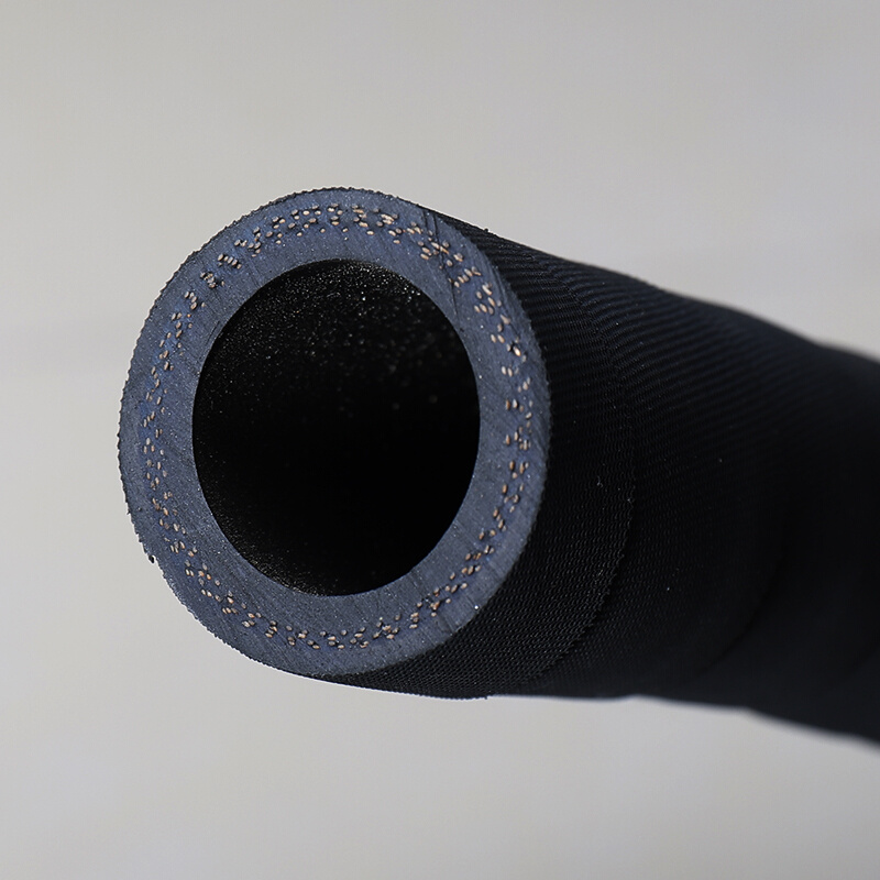 。黑色夹布橡胶管高压输水管软管 耐热耐高温油管水泵4分空气套线