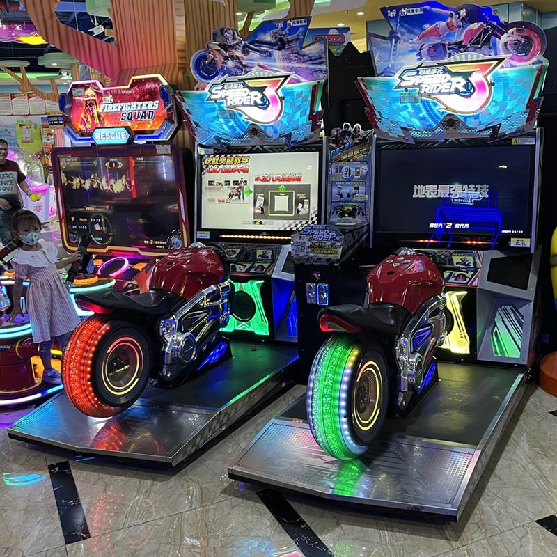 机机摩托车游戏厅娱乐设备器大型电玩街城投币双人模拟赛车游戏机