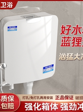 厕所冲水箱家用卫生间蹲便器蹲坑抽水马桶节能抽水箱全套储水蓄水