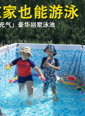 大型游泳池家用儿童加厚户外别墅成人泳池支架折叠水池宠物洗澡池